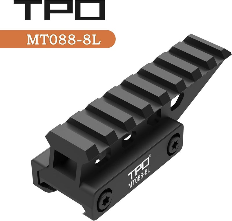FSI Picatinny Rail Riser Mount Picatinny Red Dot Riser Mount 0.88“ Height 2.5" Long 8-Slot (MT088-8L) - Image 2